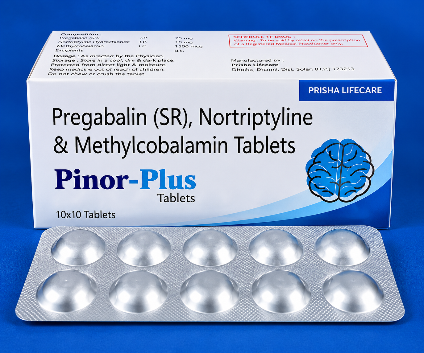 Pregabalin (SR), Nortriptyline & Methylcobalamin Tablets